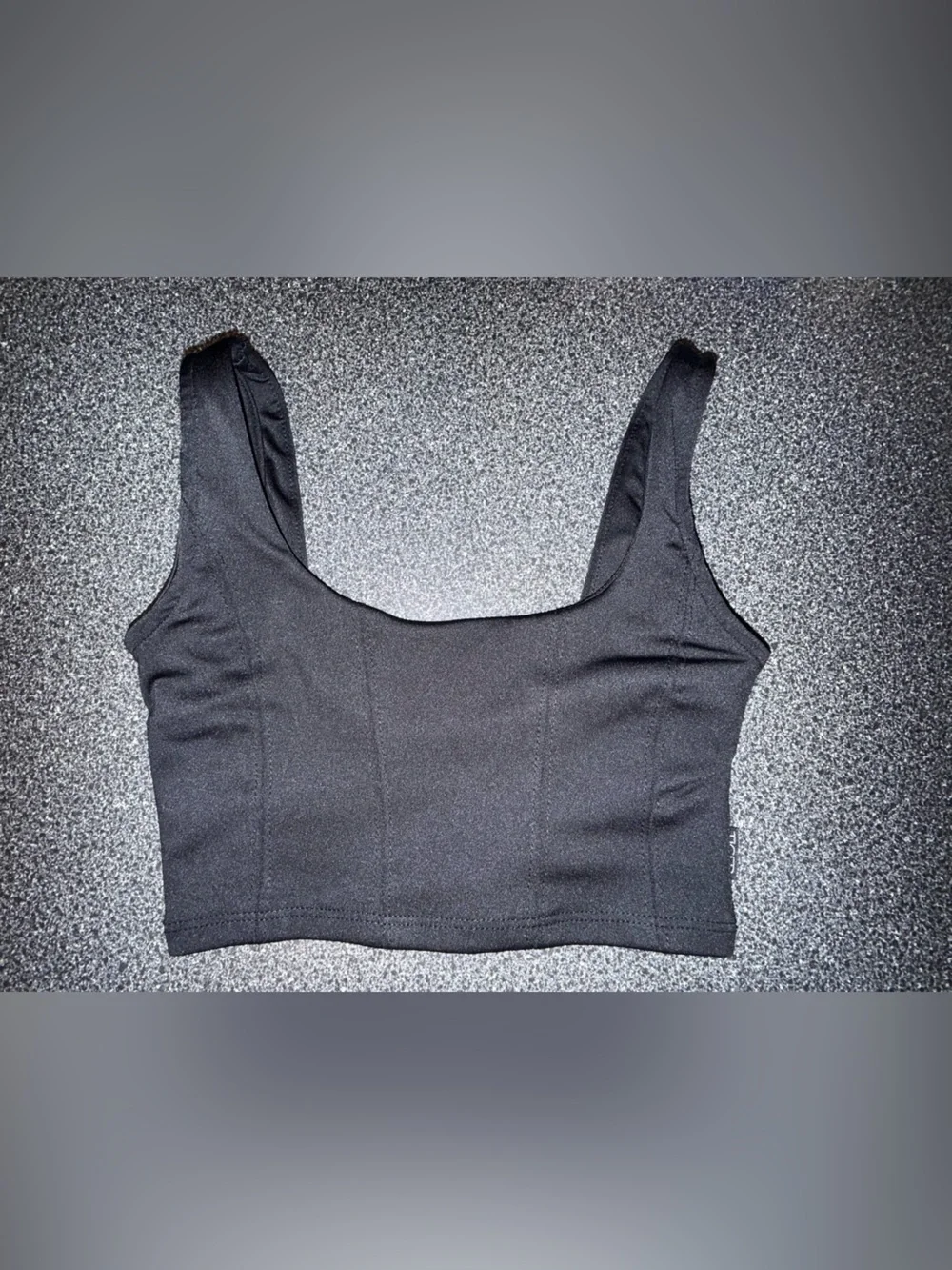 Tiger Friday Black Cropped Tank Bra Top Size Child Large
